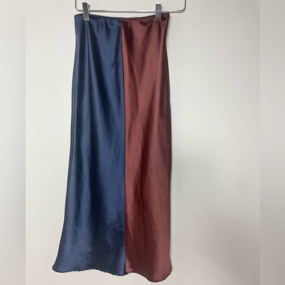 Topshop Colorblock Maxi Skirt